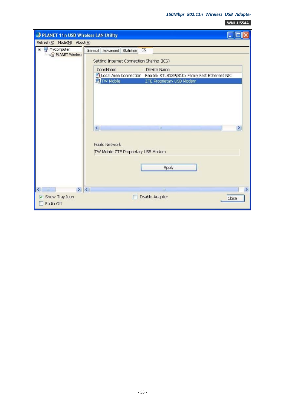 PLANET WNL-U554A User Manual | Page 53 / 63