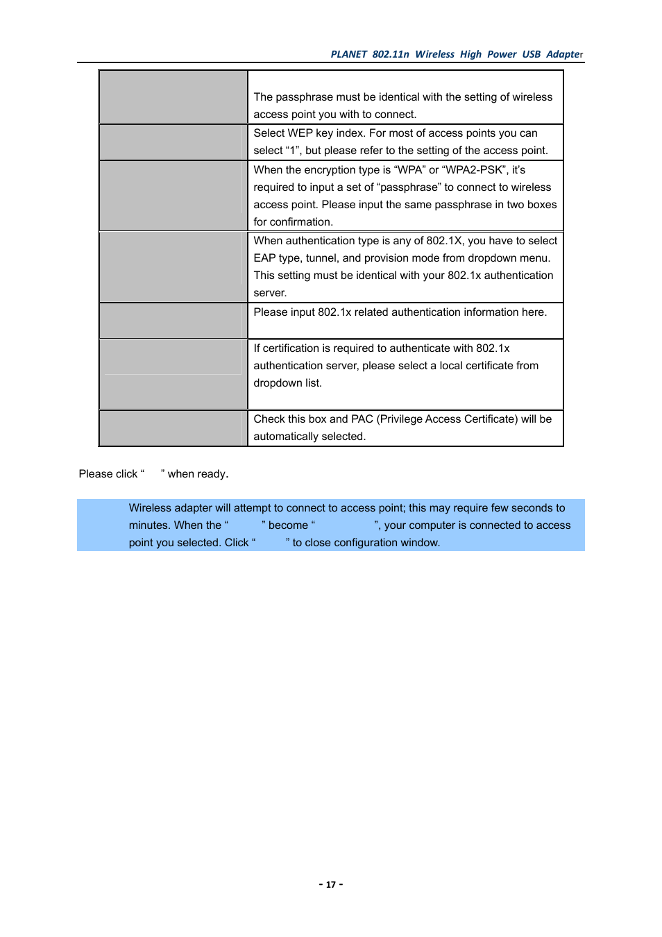 PLANET WNL-U555HA User Manual | Page 17 / 54