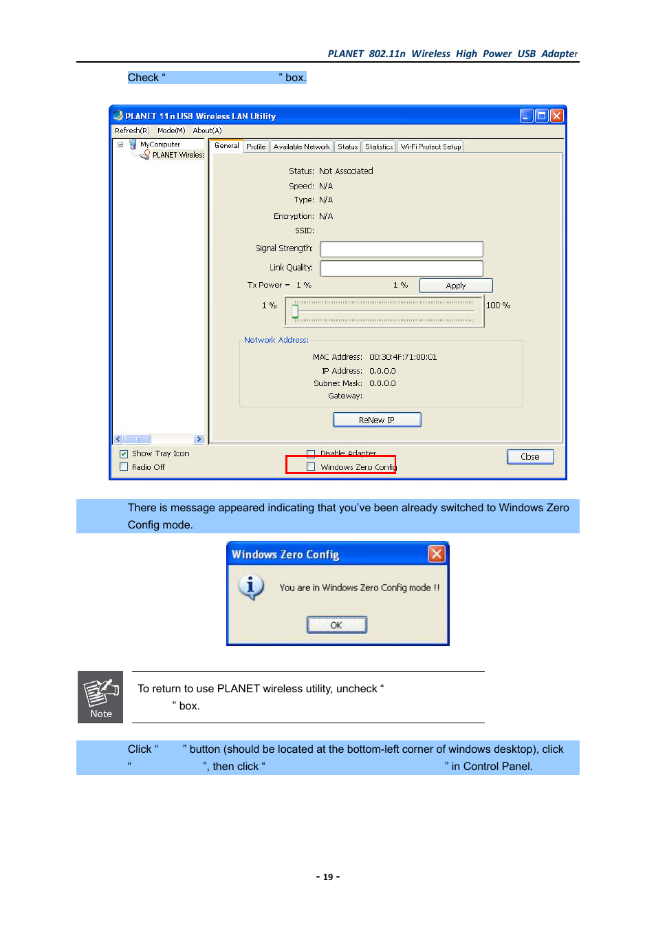 PLANET WNL-U555HA User Manual | Page 19 / 54