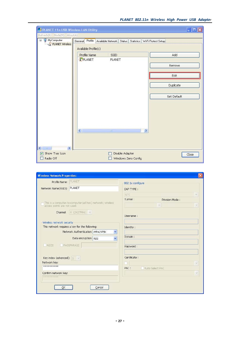 PLANET WNL-U555HA User Manual | Page 27 / 54