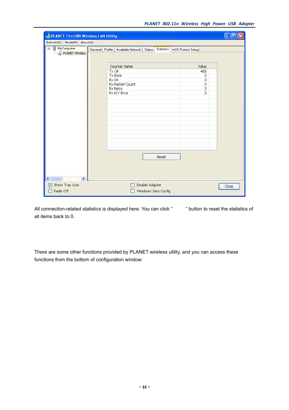 3 miscellaneous settings, Miscellaneous settings | PLANET WNL-U555HA User Manual | Page 32 / 54