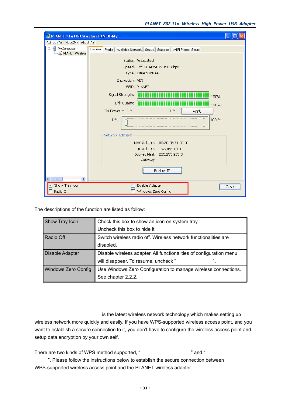 4 wi-fi protected setup (wps), Wi-fi protected setup (wps) | PLANET WNL-U555HA User Manual | Page 33 / 54