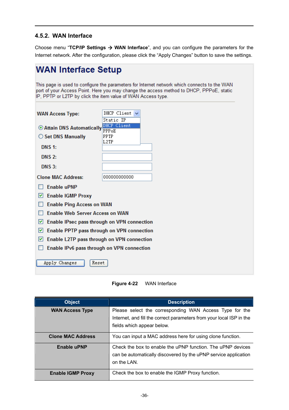 Wan interface | PLANET WNRT-300 User Manual | Page 42 / 76