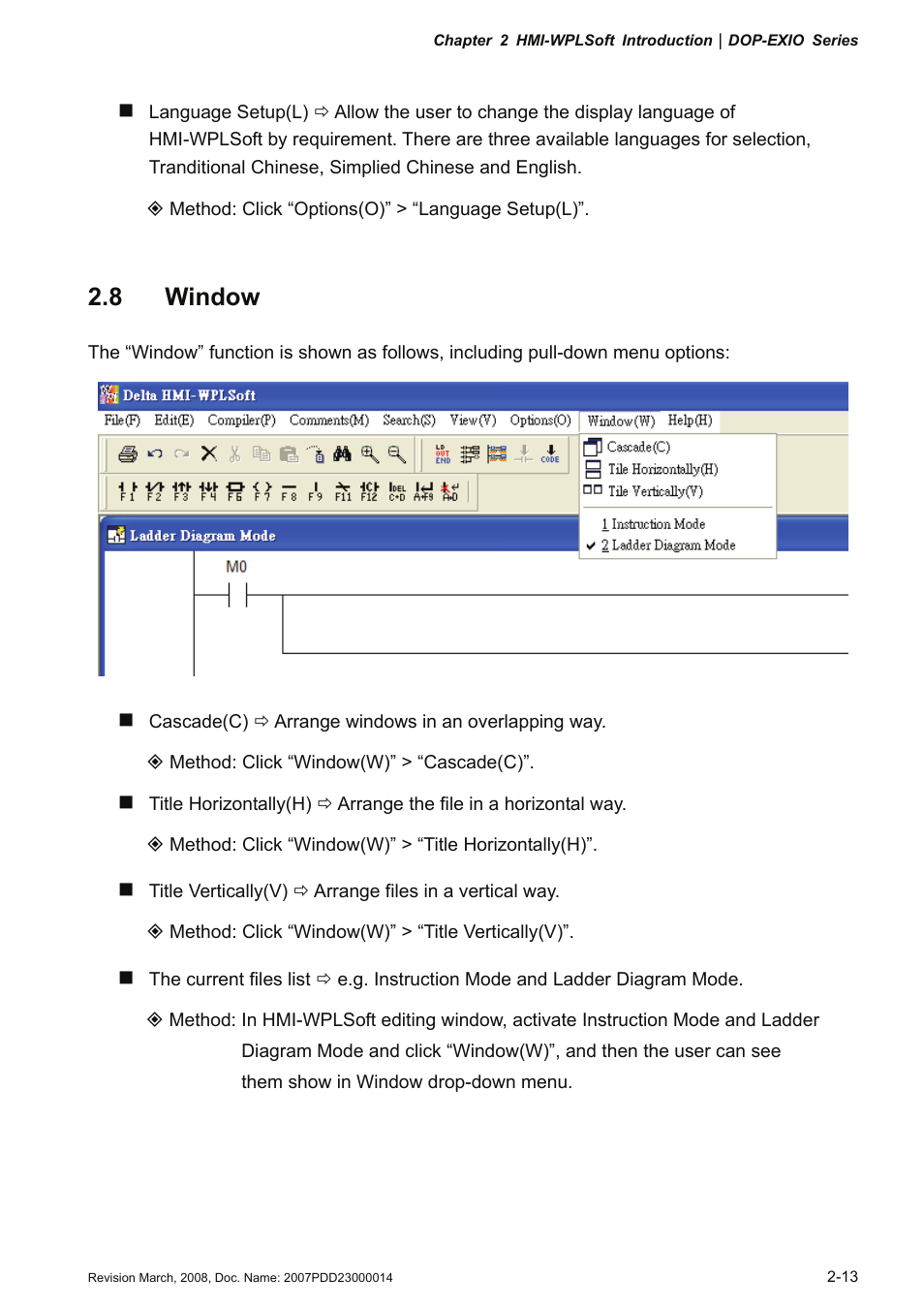 8 window | Delta Electronics Extension Digital I/O Module DOP-EXIO14RAE User Manual | Page 20 / 157