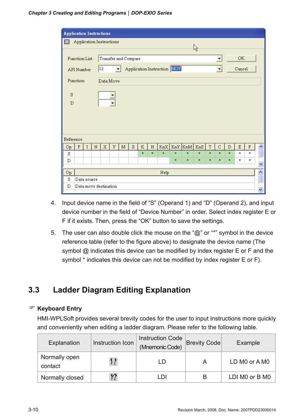 3 ladder diagram editing explanation, 3 ladder diagram editing explanation ) | Delta Electronics Extension Digital I/O Module DOP-EXIO14RAE User Manual | Page 31 / 157