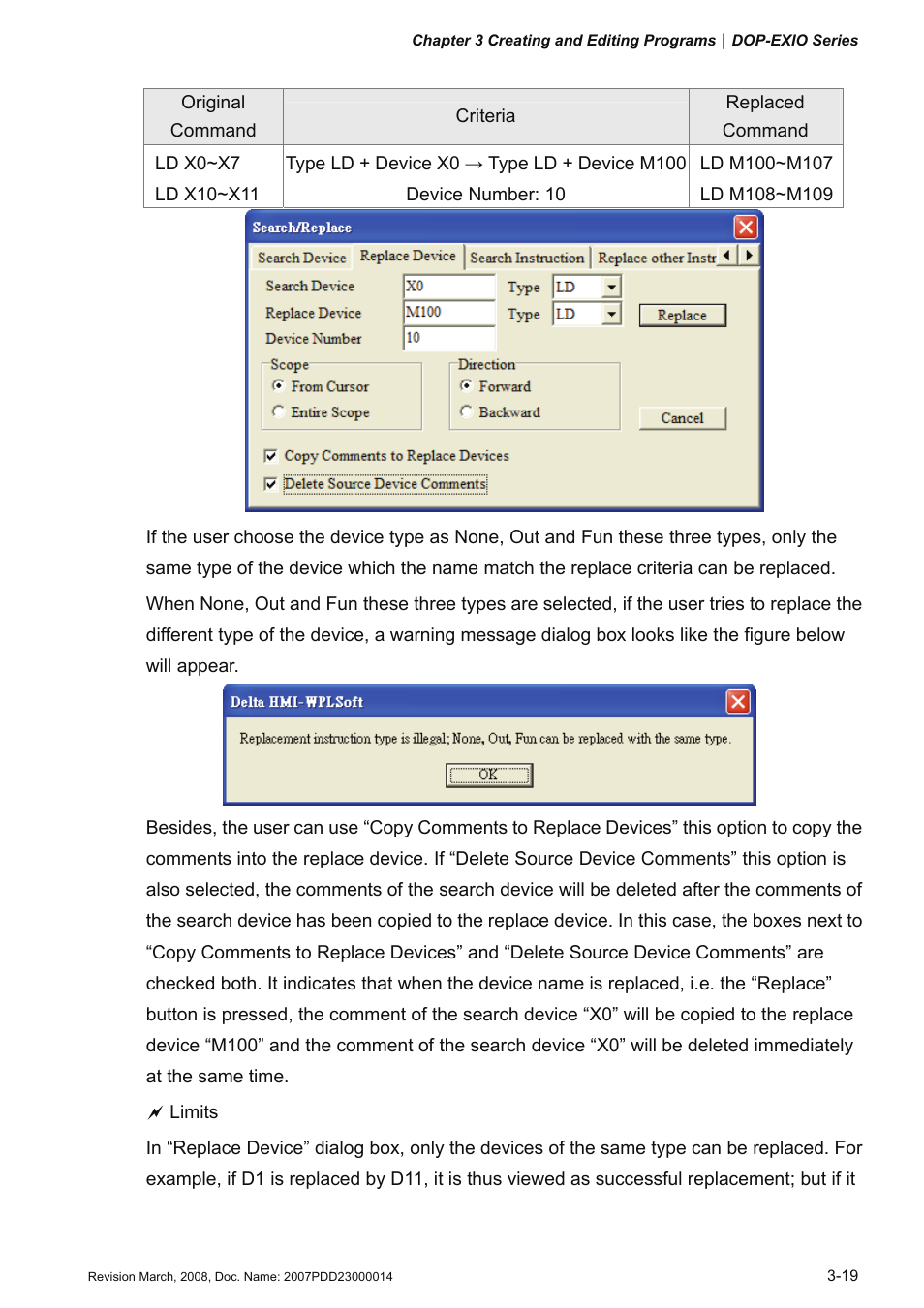 Delta Electronics Extension Digital I/O Module DOP-EXIO14RAE User Manual | Page 40 / 157