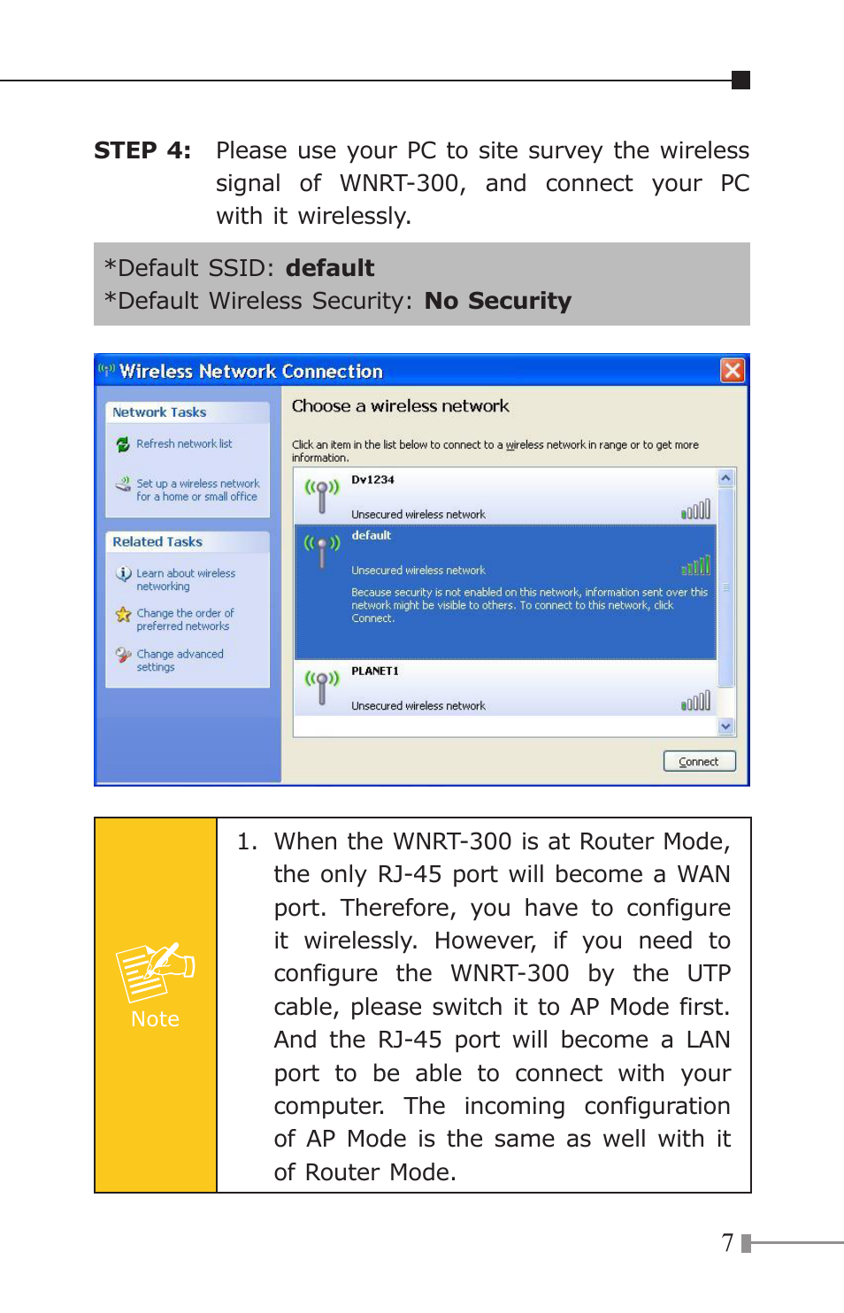 PLANET WNRT-300 User Manual | Page 7 / 12