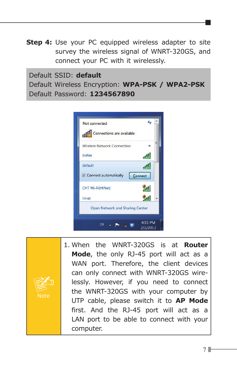 PLANET WNRT-320GS User Manual | Page 7 / 12