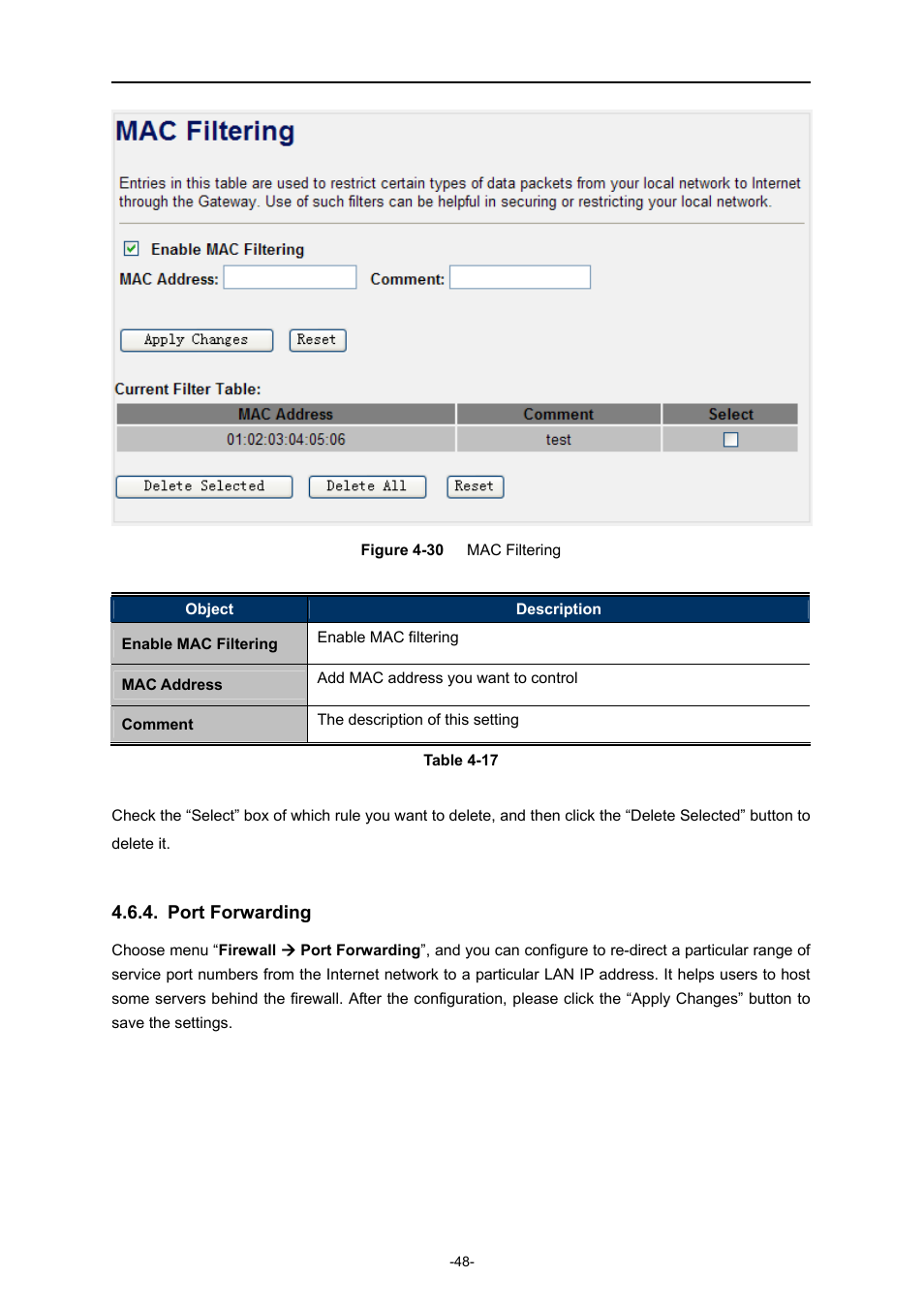 Port forwarding | PLANET WNRT-320GS User Manual | Page 54 / 83
