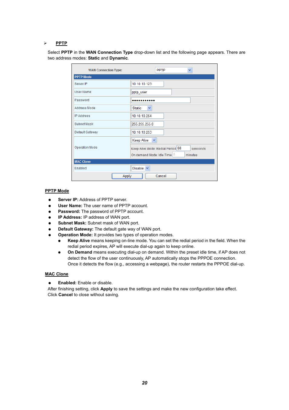 PLANET WNRT-625 User Manual | Page 20 / 42