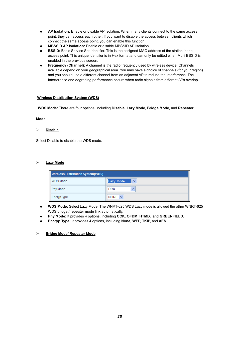 PLANET WNRT-625 User Manual | Page 26 / 42