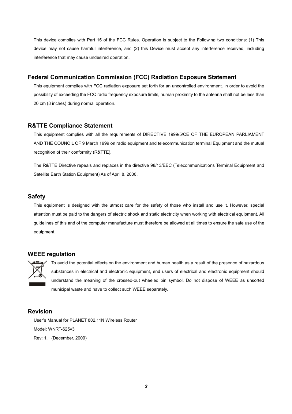 PLANET WNRT-625 User Manual | Page 3 / 42