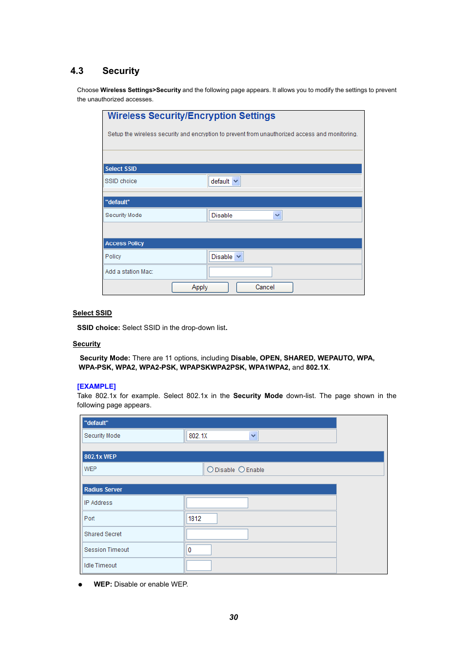 3 security, Ecurity | PLANET WNRT-625 User Manual | Page 30 / 42