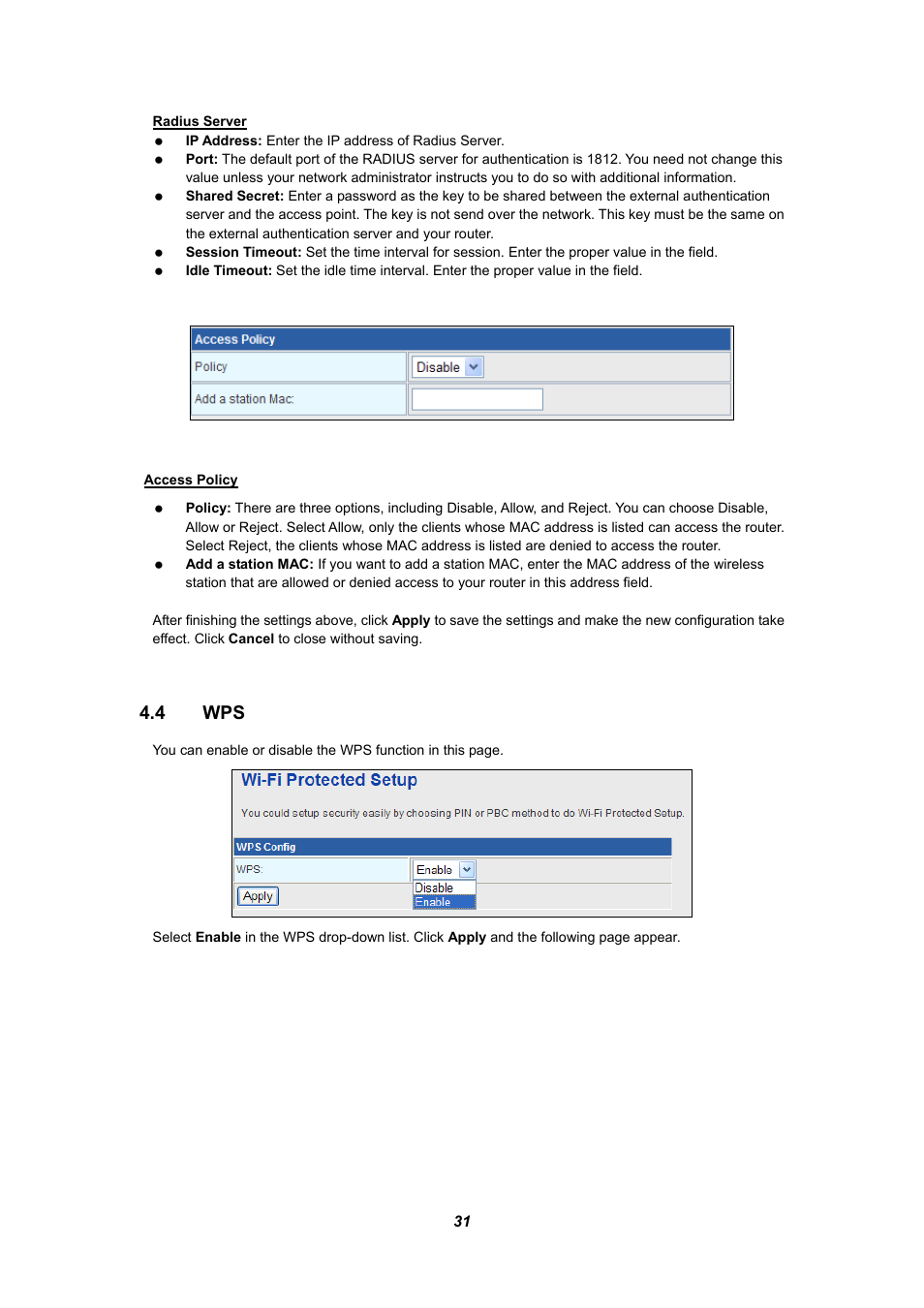 4 wps | PLANET WNRT-625 User Manual | Page 31 / 42