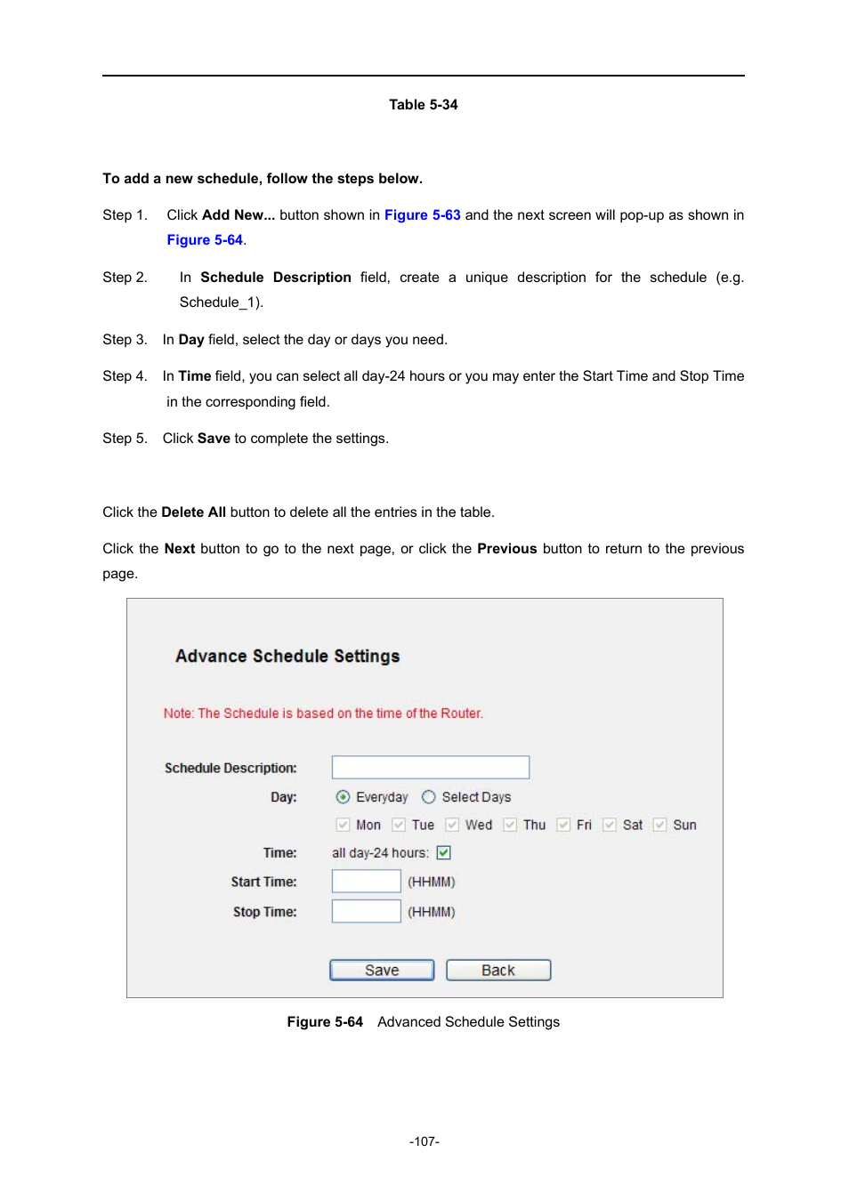 Igure, Dvanced, Chedule | Ettings | PLANET WNRT-627 User Manual | Page 107 / 165