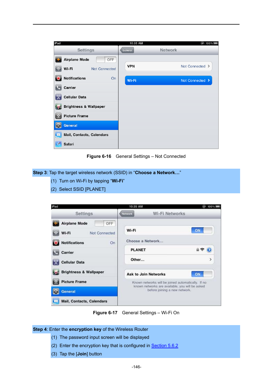 Igure, Eneral, Ettings | Onnected | PLANET WNRT-627 User Manual | Page 146 / 165