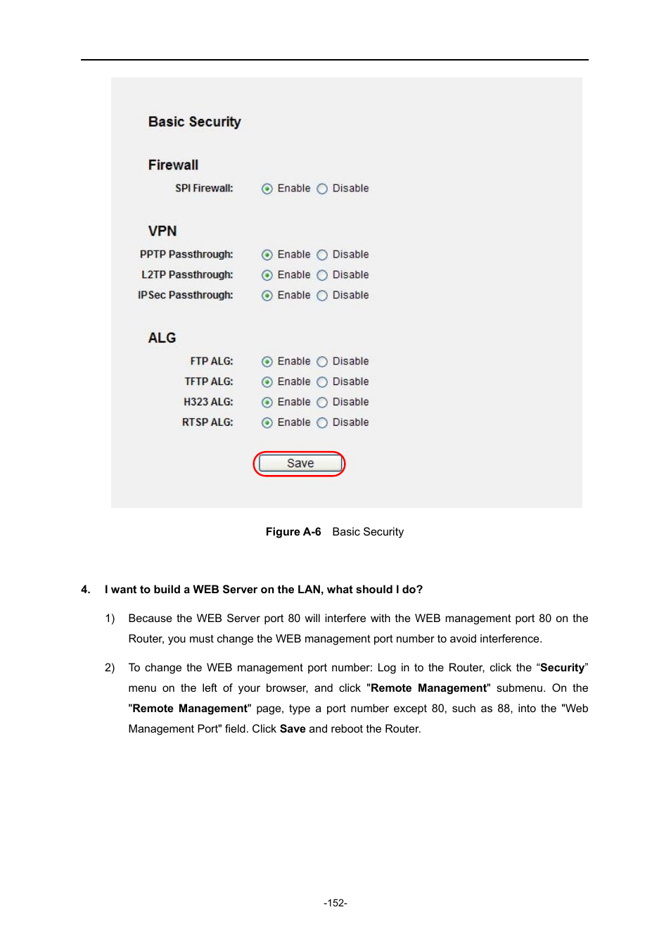 Igure, Asic, Ecurity | PLANET WNRT-627 User Manual | Page 152 / 165