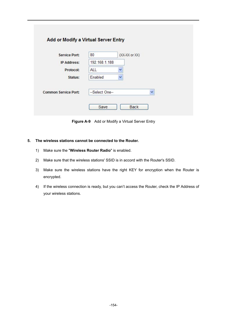 Igure, Dd or, Odify a | Irtual, Erver, Ntry | PLANET WNRT-627 User Manual | Page 154 / 165