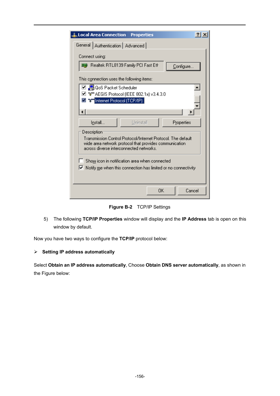 Igure, Tcp/ip, Ettings | PLANET WNRT-627 User Manual | Page 156 / 165