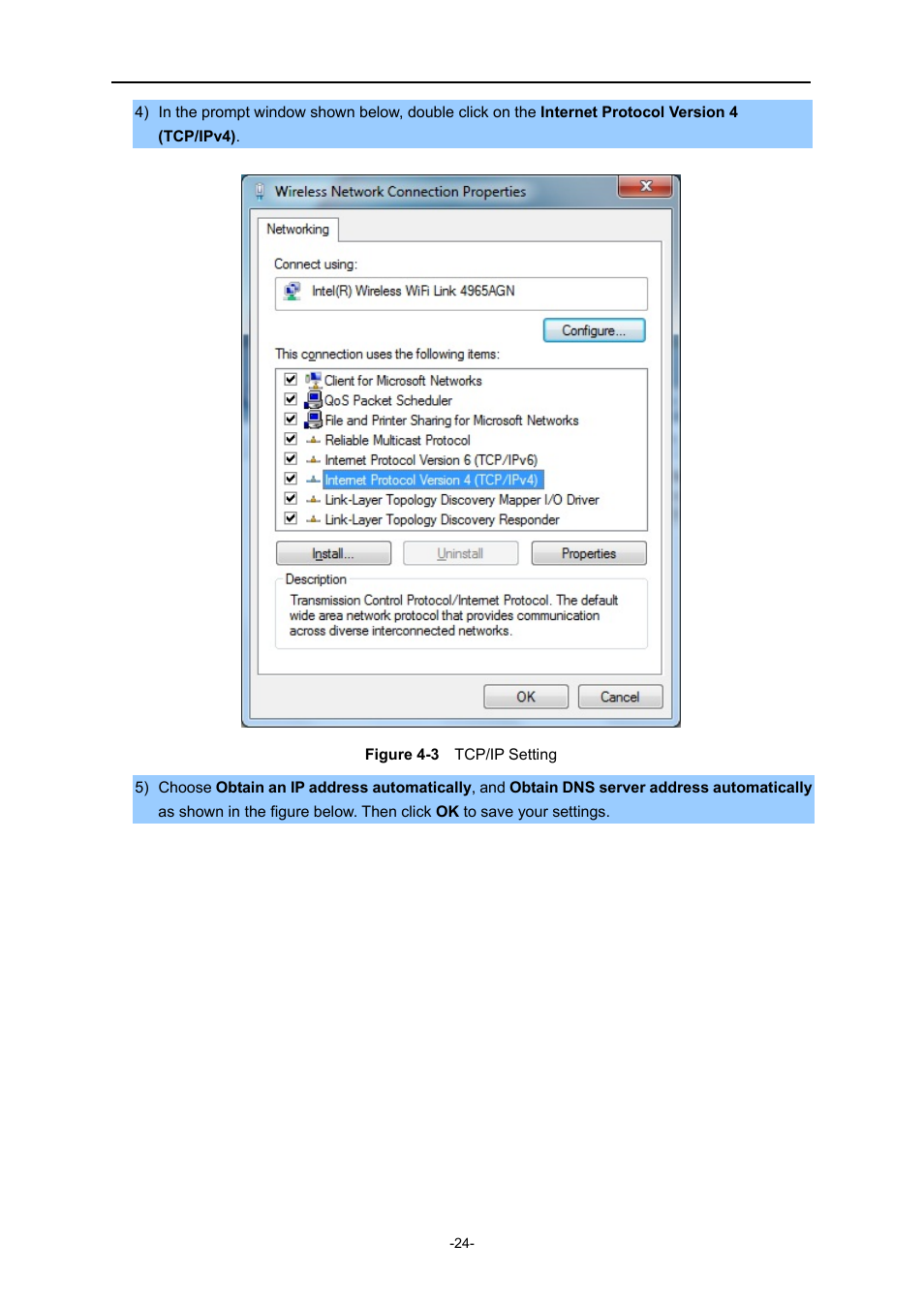 Igure, Tcp/ip, Etting | PLANET WNRT-627 User Manual | Page 24 / 165