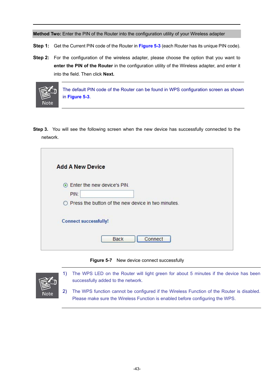 Igure, Ew device connect successfully | PLANET WNRT-627 User Manual | Page 43 / 165