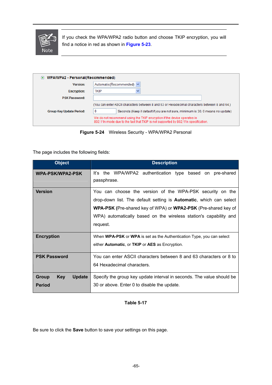 Igure, Ireless, Ecurity | Wpa/wpa2, Ersonal | PLANET WNRT-627 User Manual | Page 65 / 165