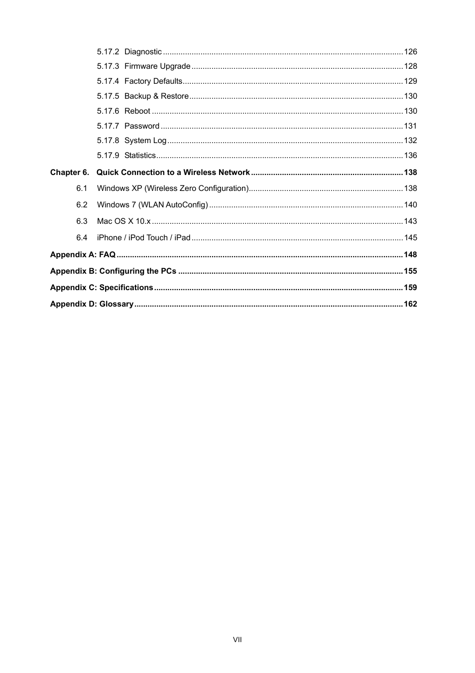 PLANET WNRT-627 User Manual | Page 7 / 165