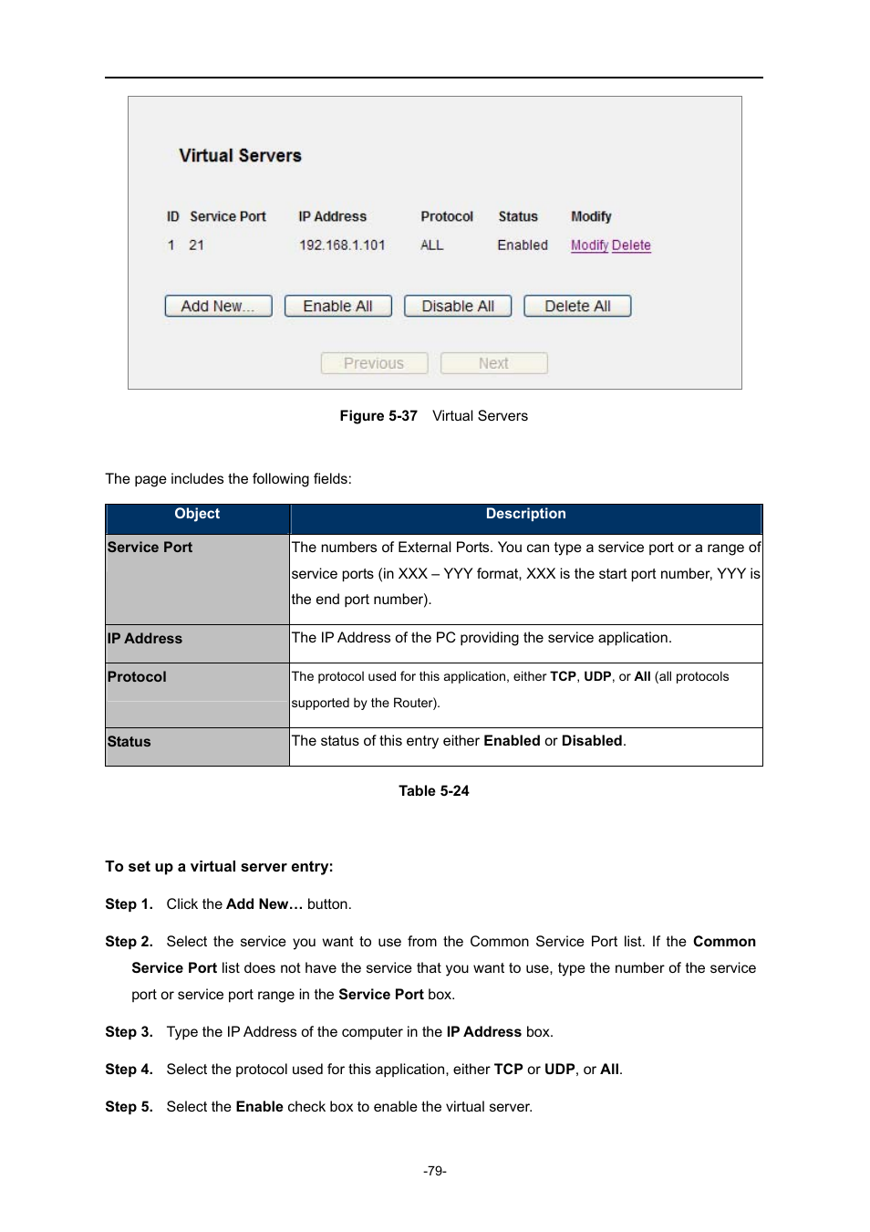 Igure, Irtual, Ervers | Be changed when using the dhcp function | PLANET WNRT-627 User Manual | Page 79 / 165