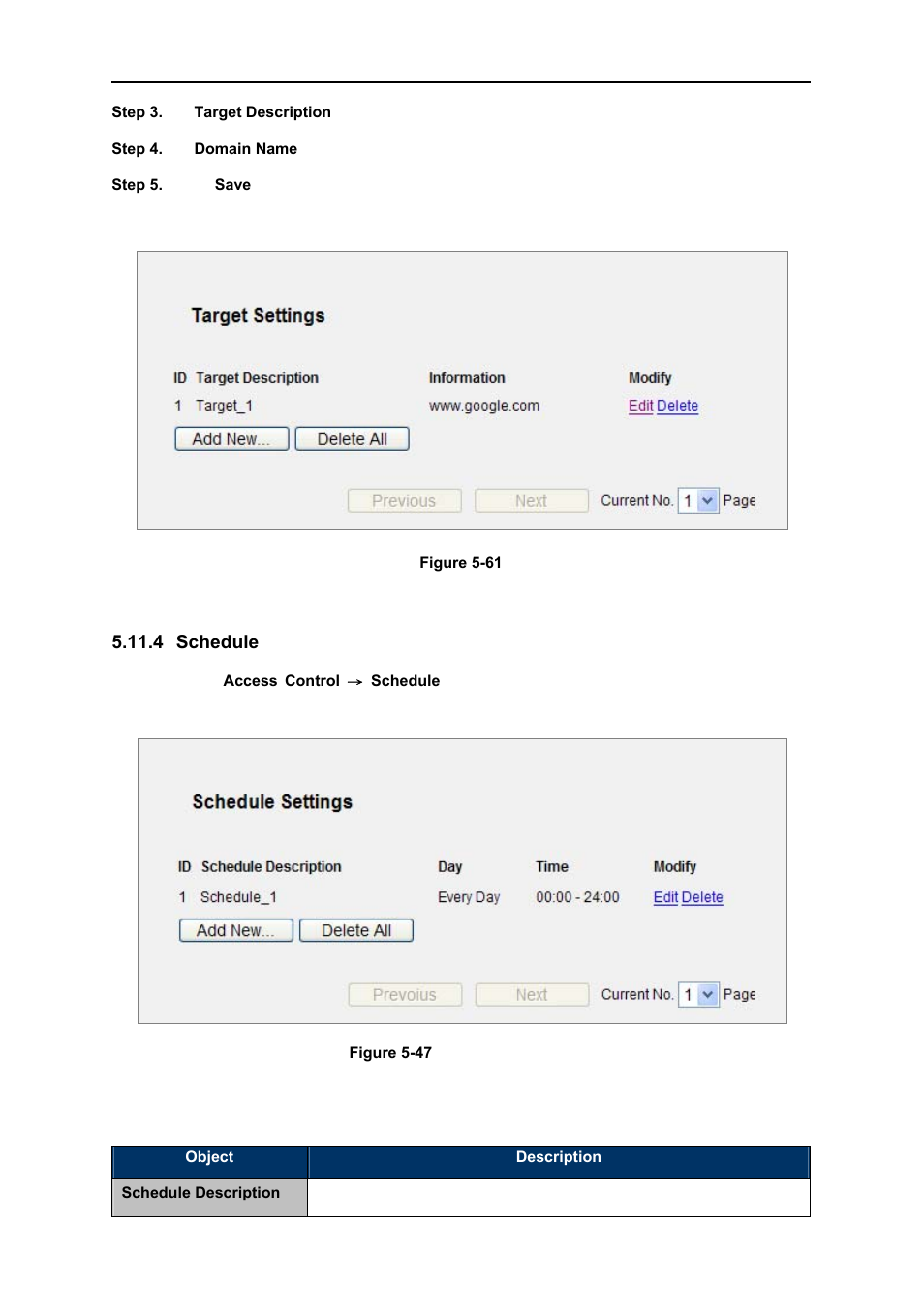 4 schedule, Schedule | PLANET WNRT-627 User Manual | Page 100 / 156