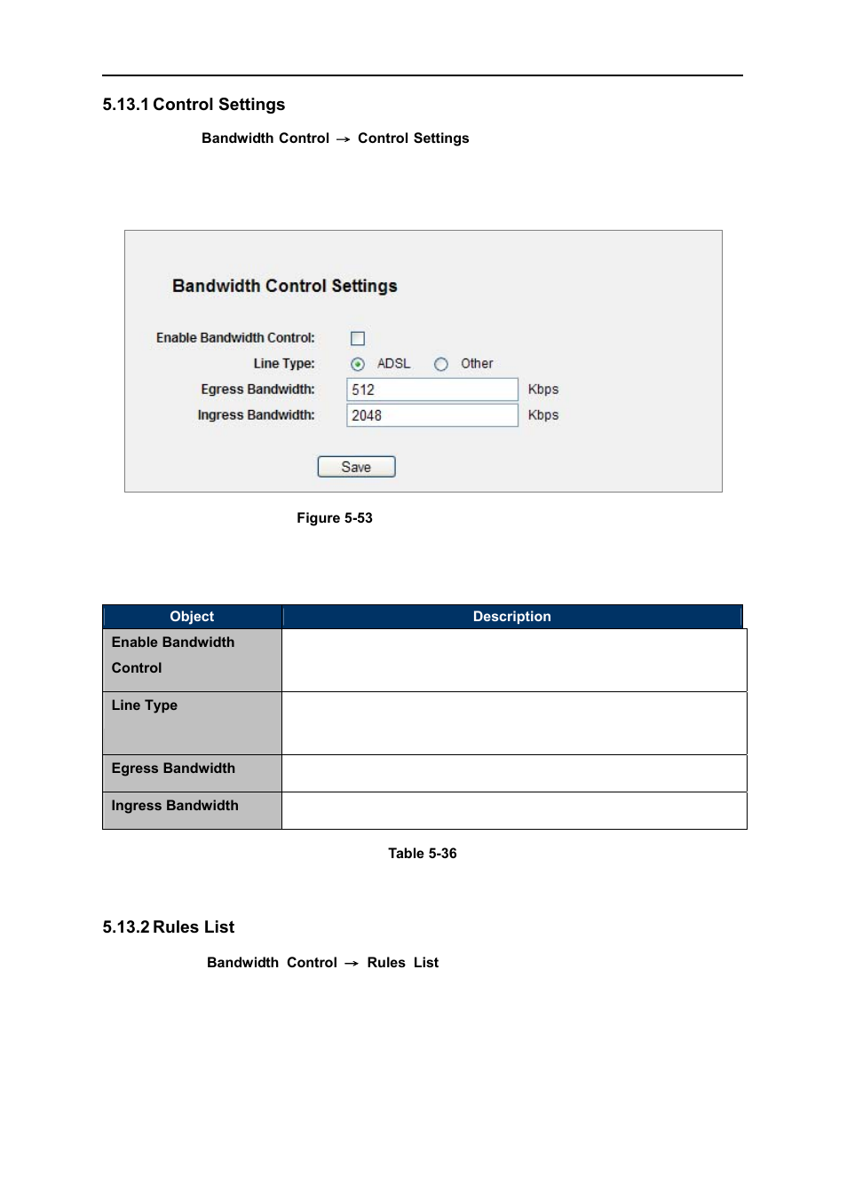 1 control settings, 2 rules list, Control settings | Rules list | PLANET WNRT-627 User Manual | Page 106 / 156