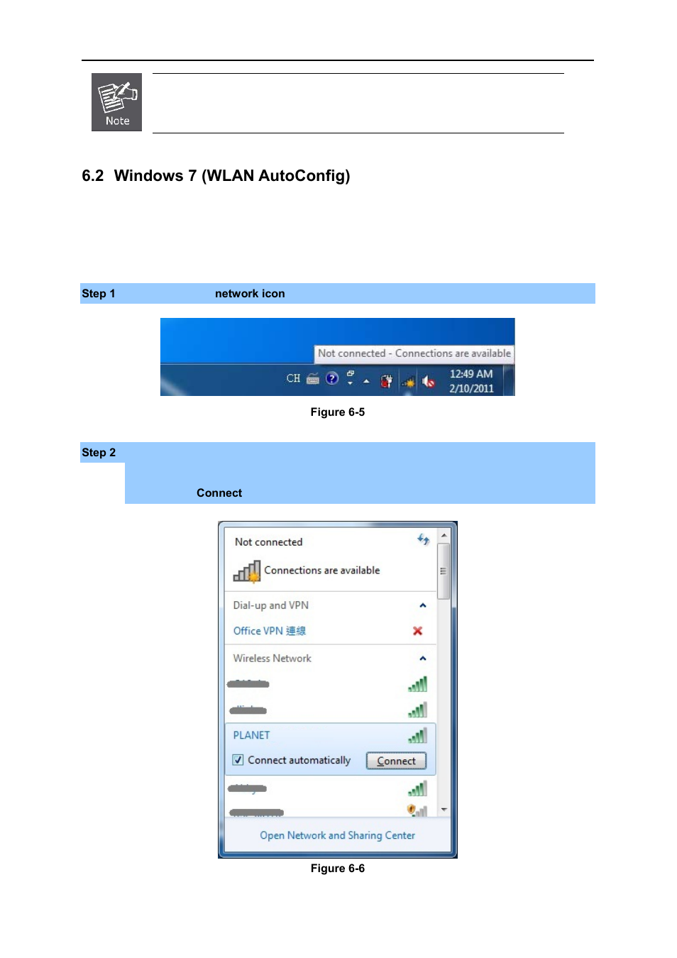 2 windows 7 (wlan autoconfig), Windows 7 (wlan autoconfig) | PLANET WNRT-627 User Manual | Page 132 / 156