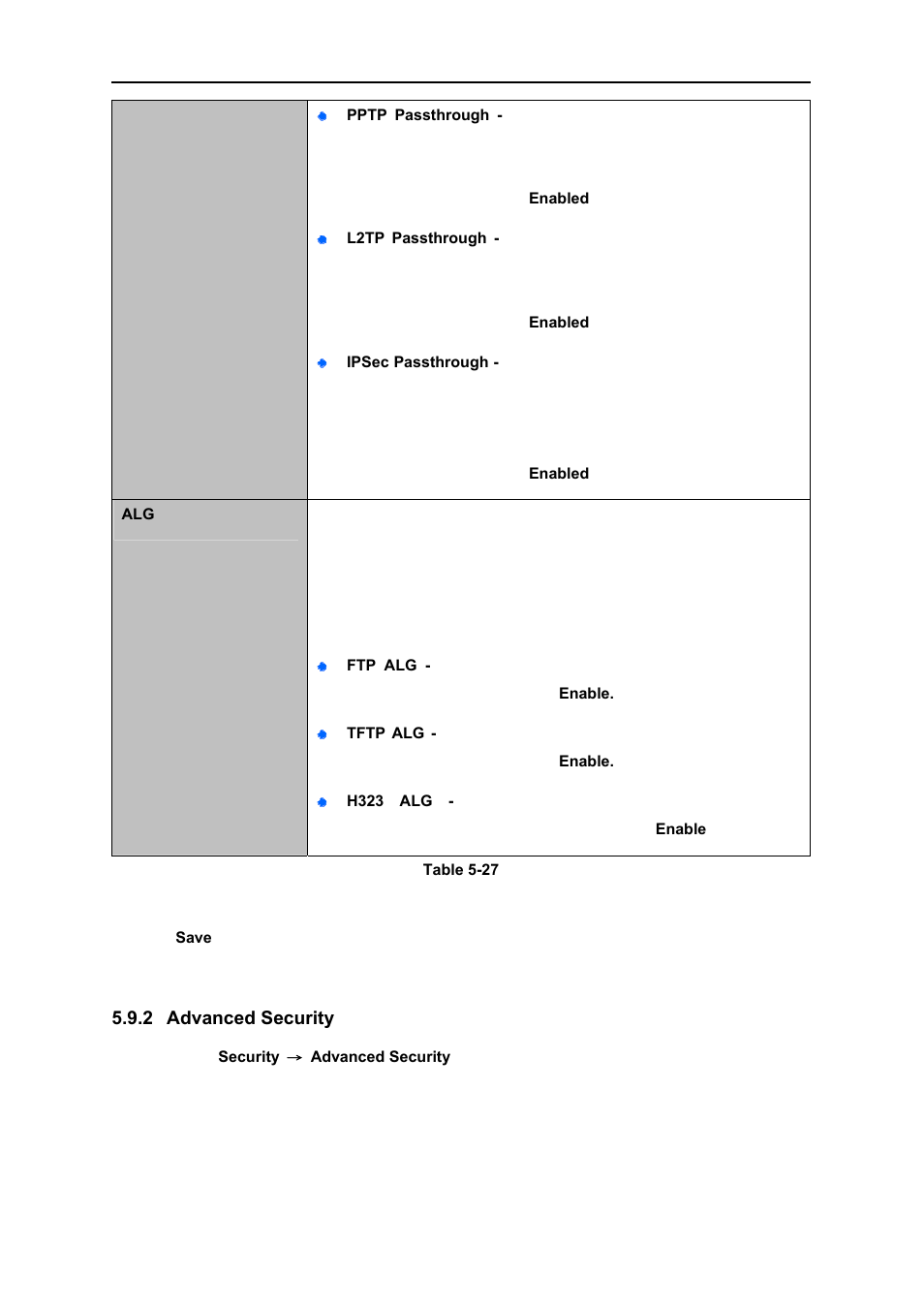 2 advanced security, Advanced security | PLANET WNRT-627 User Manual | Page 82 / 156