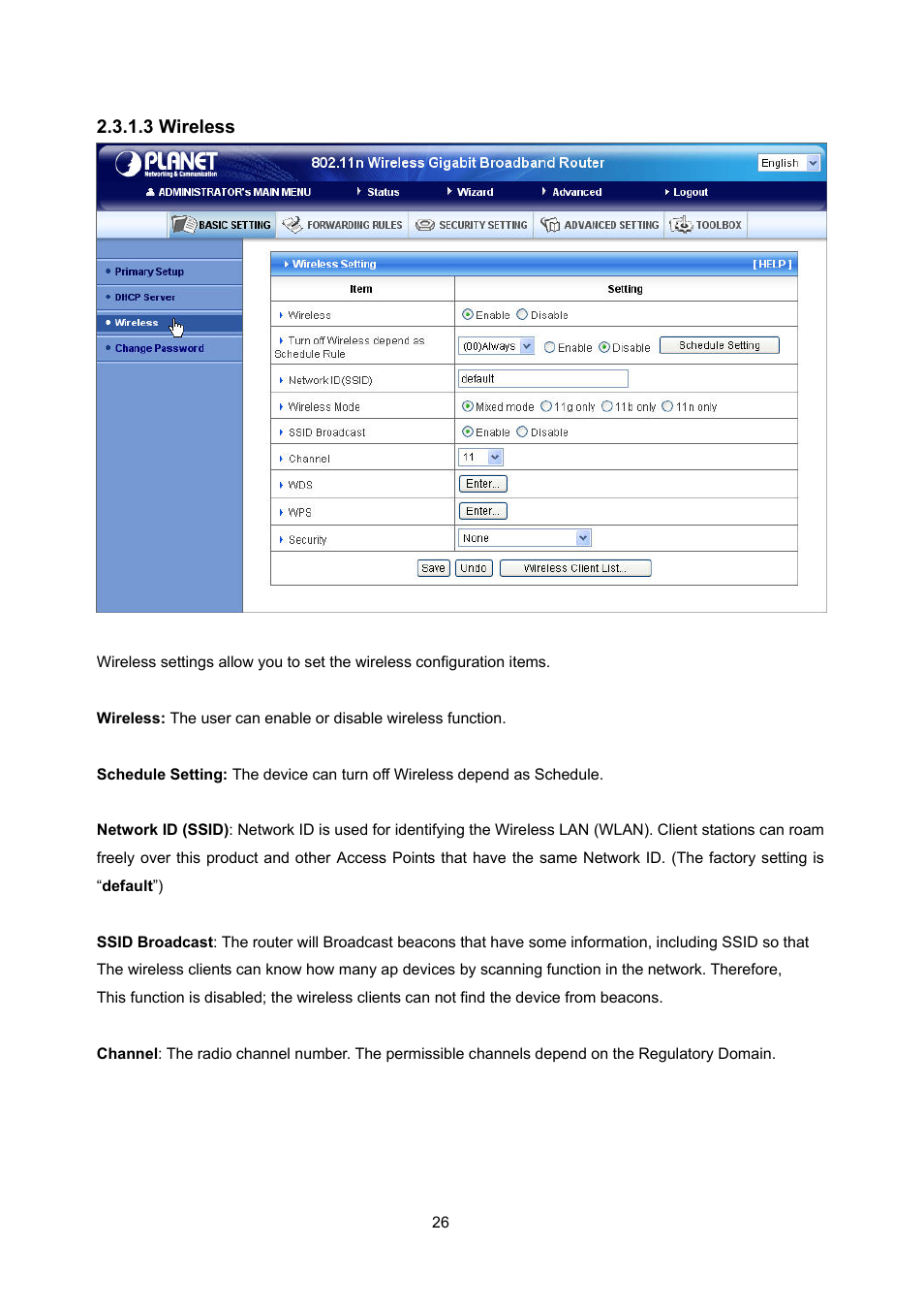 3 wireless | PLANET WNRT-632 User Manual | Page 26 / 86