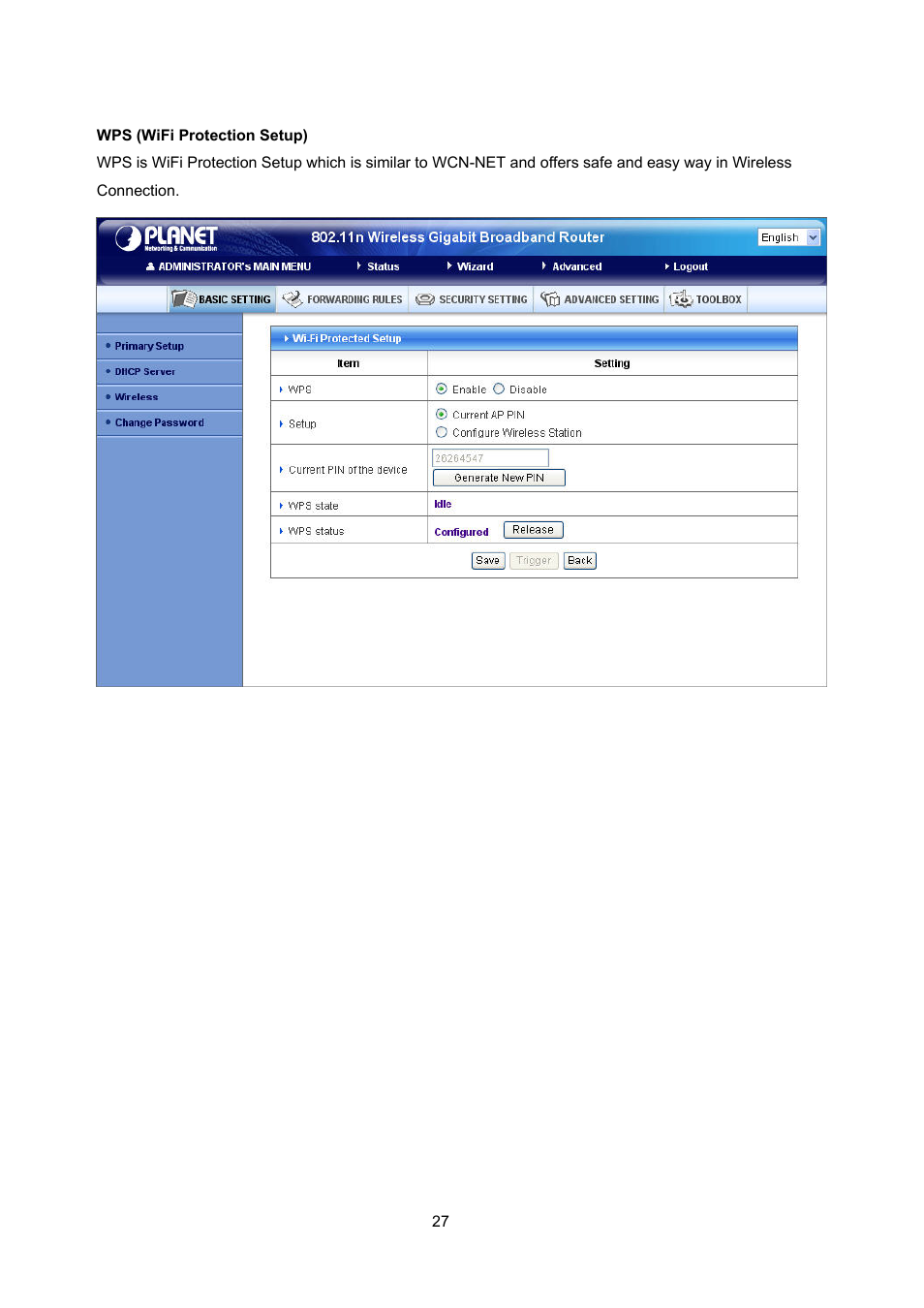 PLANET WNRT-632 User Manual | Page 27 / 86