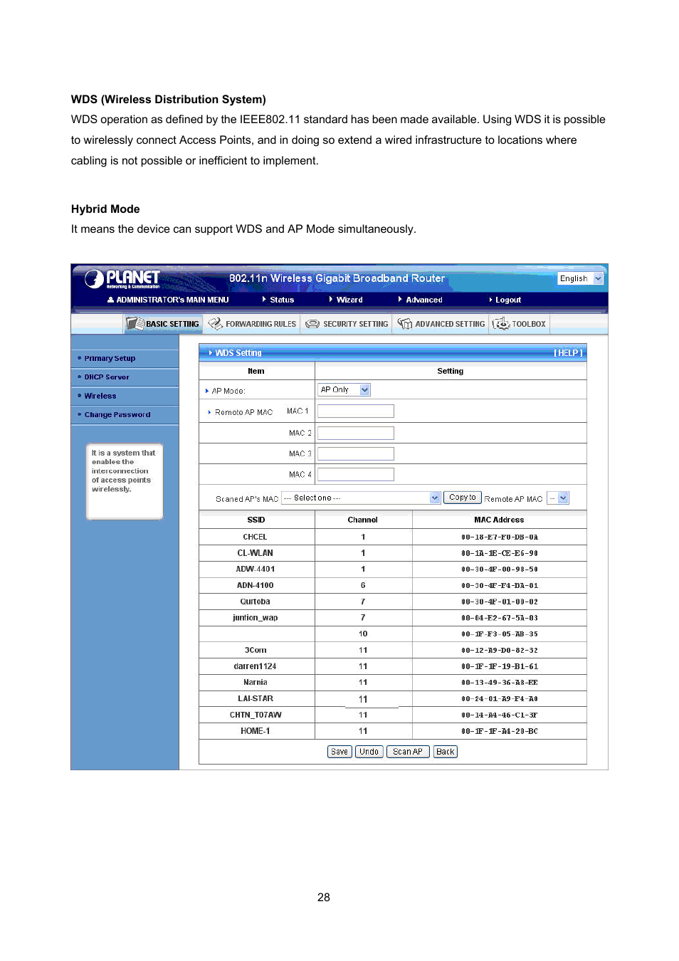 PLANET WNRT-632 User Manual | Page 28 / 86