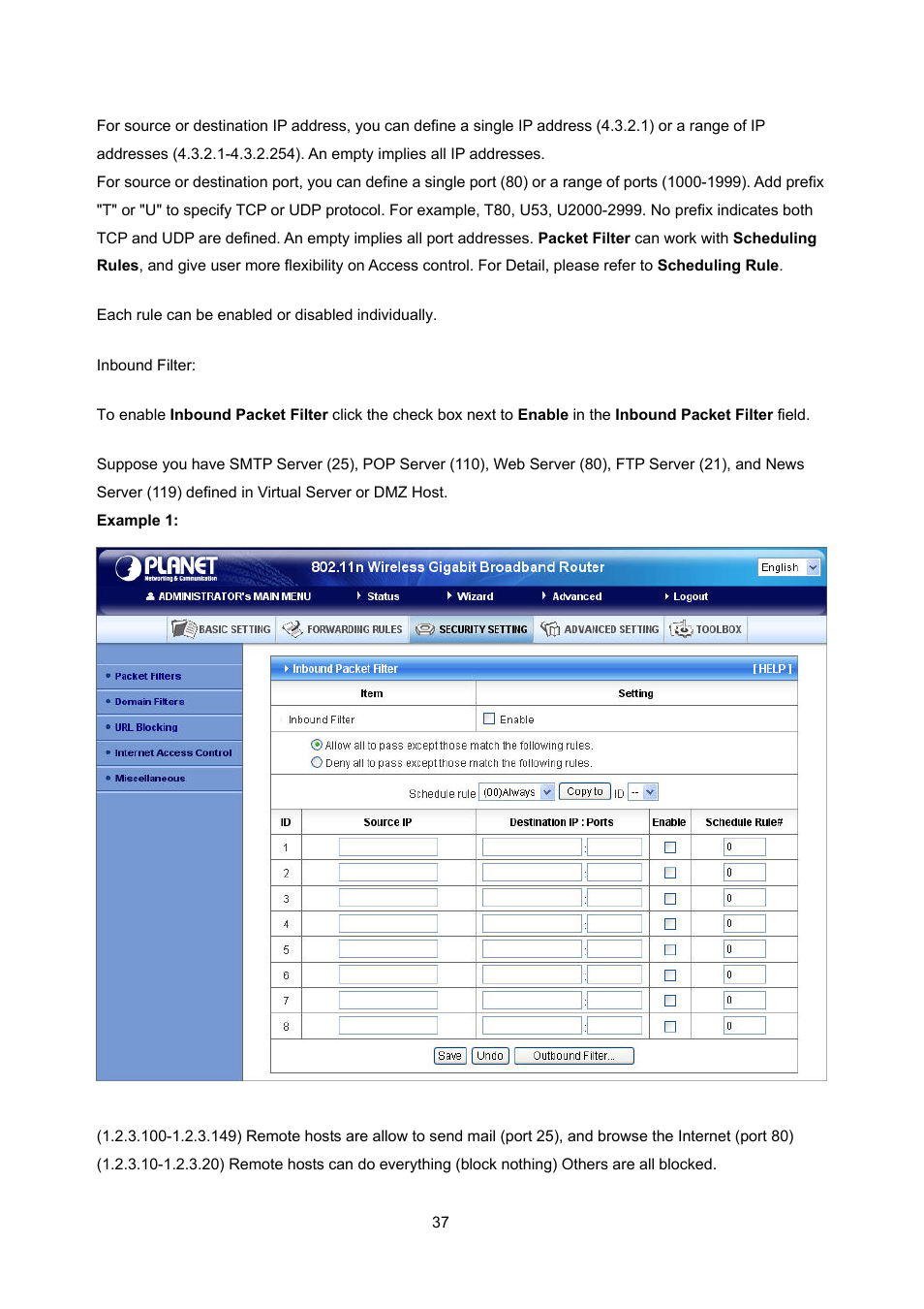 PLANET WNRT-632 User Manual | Page 37 / 86