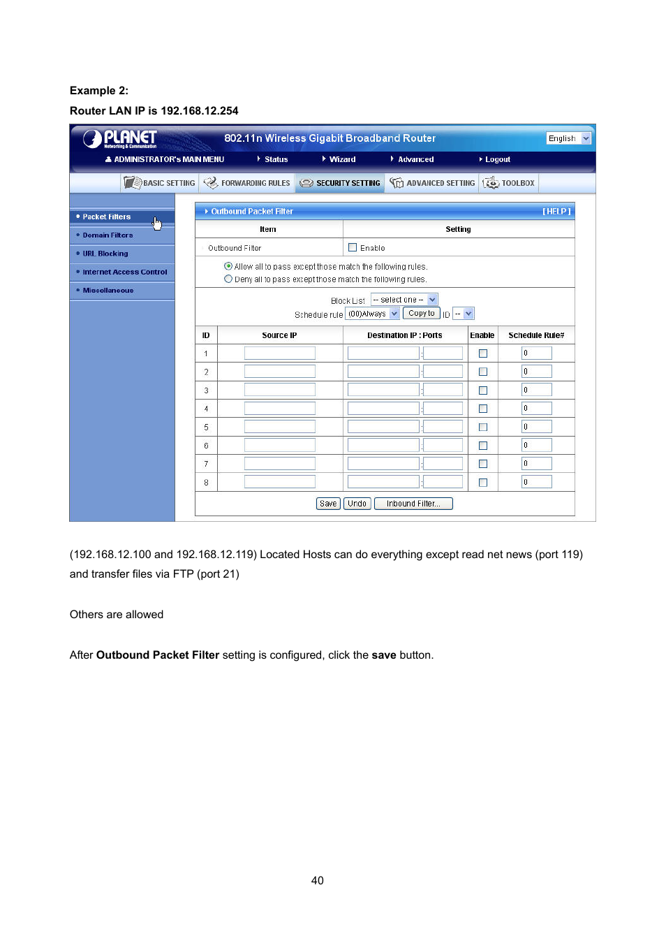 PLANET WNRT-632 User Manual | Page 40 / 86