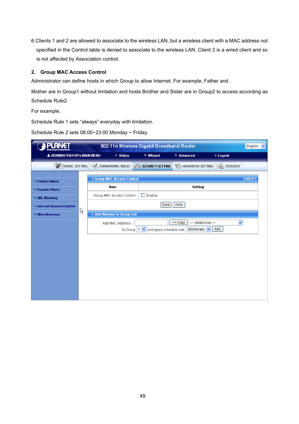 PLANET WNRT-632 User Manual | Page 49 / 86