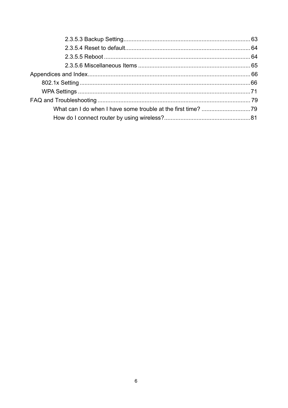 PLANET WNRT-632 User Manual | Page 6 / 86