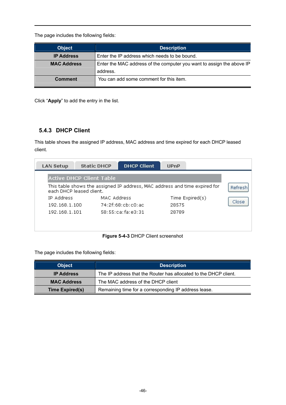 3 dhcp client, Dhcp client | PLANET WNRT-633 User Manual | Page 53 / 114