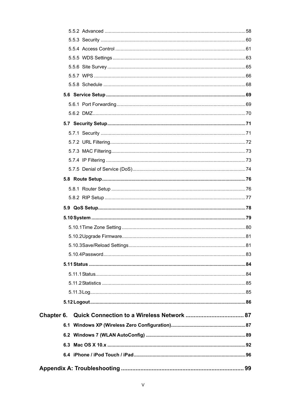 PLANET WNRT-633 User Manual | Page 6 / 114