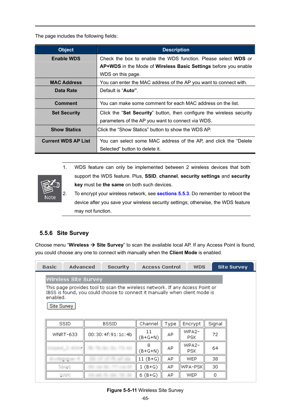 6 site survey, Site survey | PLANET WNRT-633 User Manual | Page 72 / 114