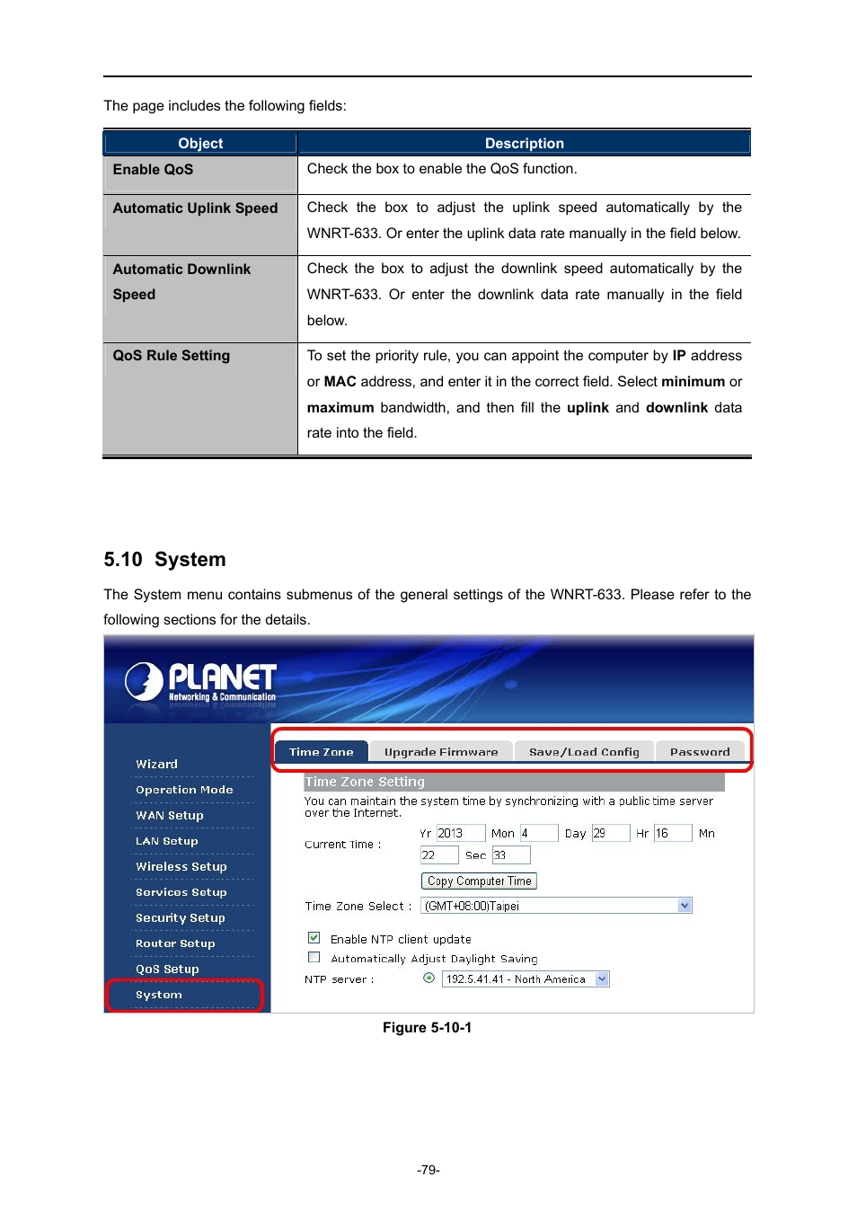 10 system, System | PLANET WNRT-633 User Manual | Page 86 / 114