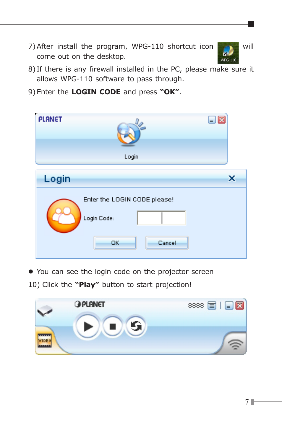 PLANET WPG-110 User Manual | Page 7 / 8