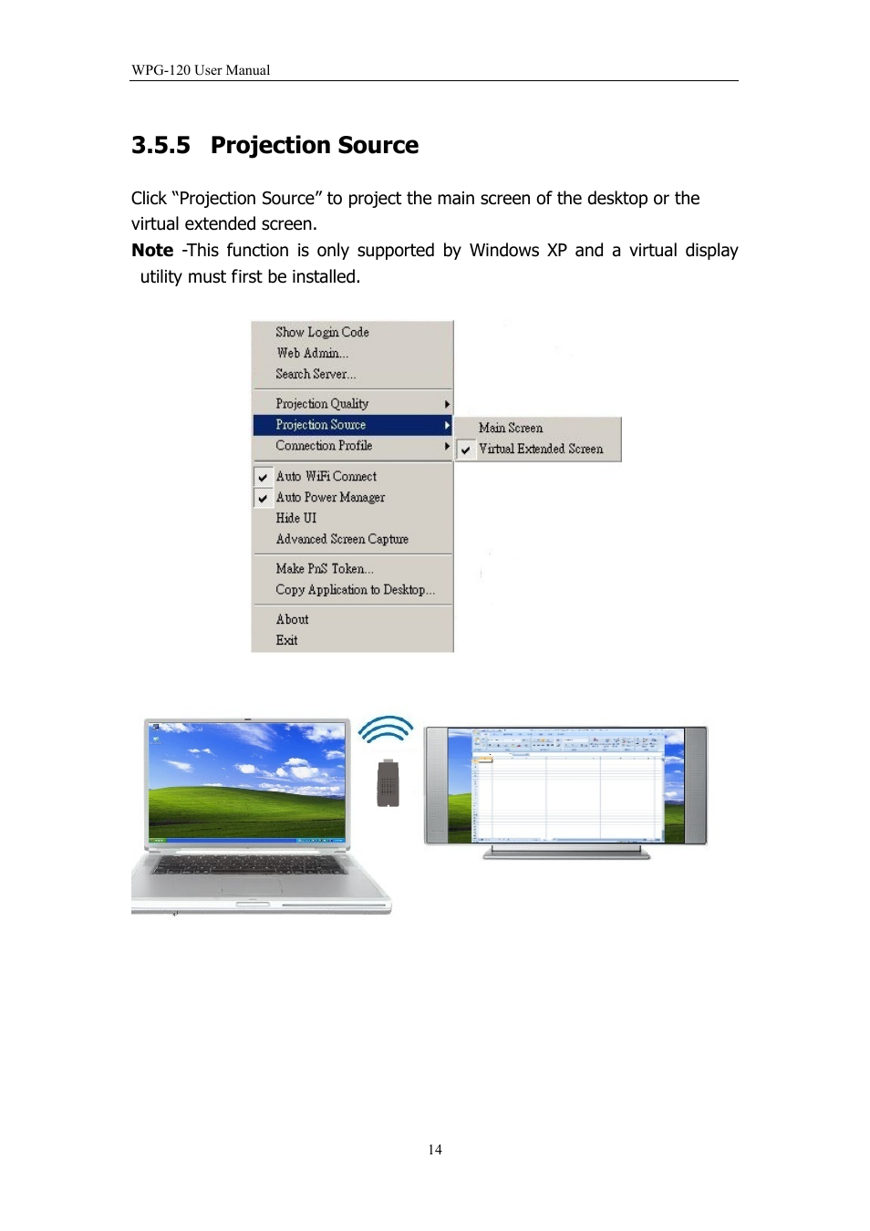 5 projection source, Projection source | PLANET WPG-120 User Manual | Page 14 / 30