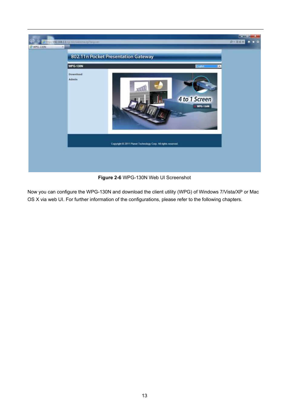 PLANET WPG-130N User Manual | Page 13 / 50