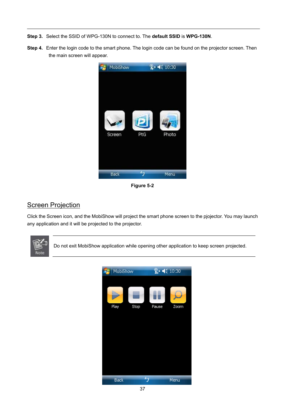 Screen projection | PLANET WPG-130N User Manual | Page 37 / 50