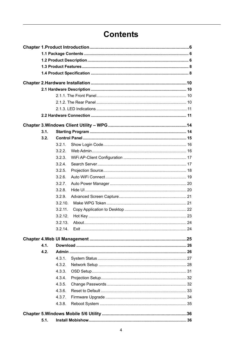 PLANET WPG-130N User Manual | Page 4 / 50