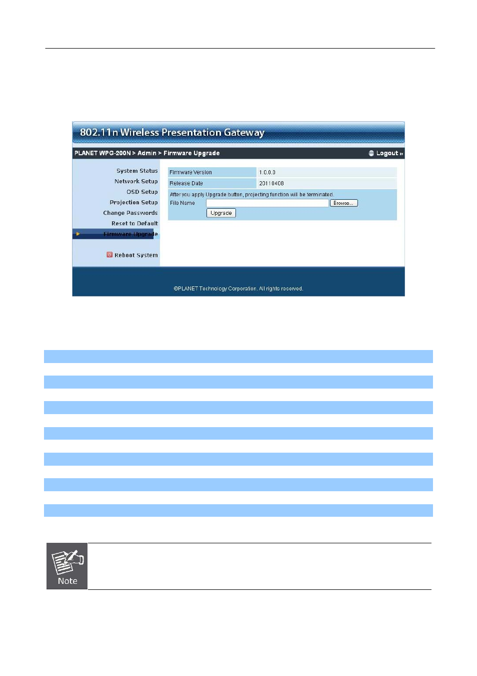Firmware upgrade | PLANET WPG-200N User Manual | Page 38 / 53