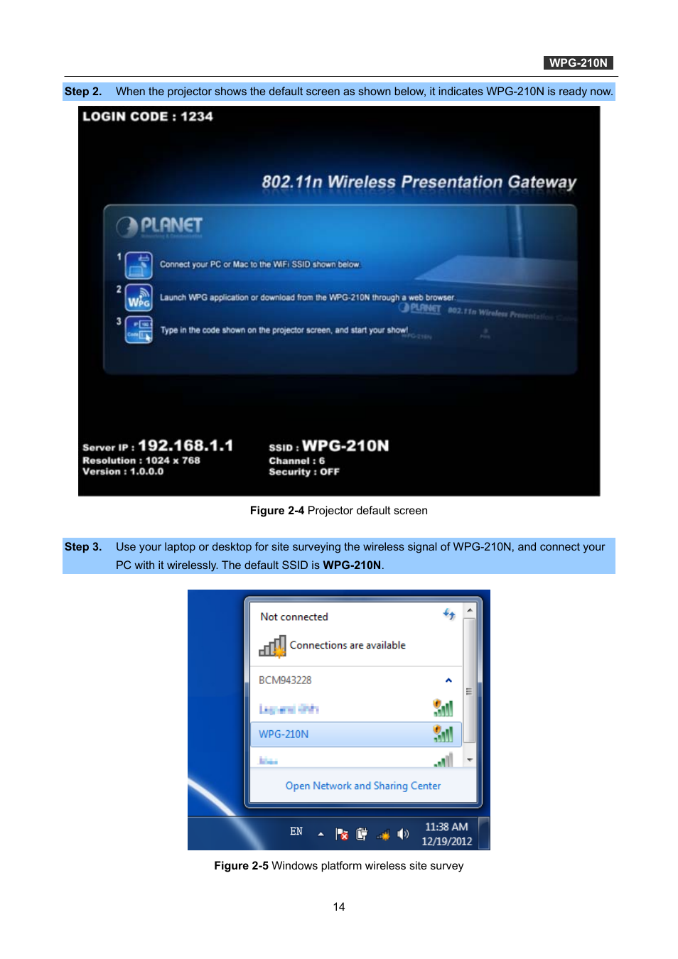 PLANET WPG-210N User Manual | Page 14 / 64